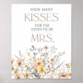 ワイルドフラワーブライダルシャワー数キス ポスター