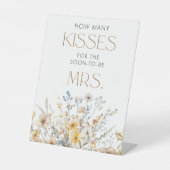 ワイルドフラワーブライダルシャワー数キス 台座サイン (正面)