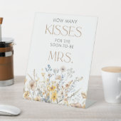 ワイルドフラワーブライダルシャワー数キス 台座サイン (インサイチュ)
