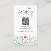 ワイルドフラワーブライダルシャワー登録簿 エンクロージャーカード (正面)