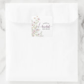 ワイルドフラワーブライダルシャワー素朴フローラ スクエアシール (バッグ)