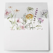 ワイルドフラワーブライダルシャワー結婚の封筒
