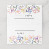ワイルドフラワーブライダルシャワー結婚-'座席表 プレイスカード (外部開封)