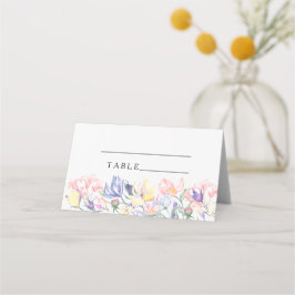 ワイルドフラワーブライダルシャワー結婚-'座席表 プレイスカード