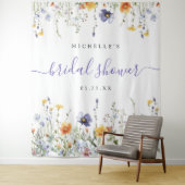 ワイルドフラワーブライダルシャワー背景 タペストリー (インサイチュ)