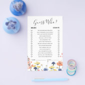 ワイルドフラワーブライダルシャワー誰がゲームを推測 チラシ (シングル)