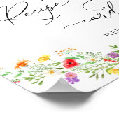 ワイルドフラワーブライダルシャワー離れレシピカードはこちら ポスター (角)