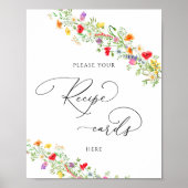 ワイルドフラワーブライダルシャワー離れレシピカードはこちら ポスター (正面)