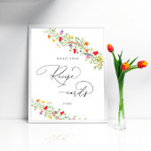 ワイルドフラワーブライダルシャワー離れレシピカードはこちら ポスター