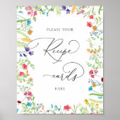 ワイルドフラワーブライダルシャワー離れレシピカードはこちら ポスター (正面)