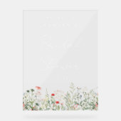 ワイルドフラワーブライダルシャワー アクリルサイン (正面)