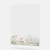 ワイルドフラワーブライダルシャワー アクリルサイン (傾斜)