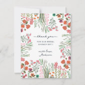 ワイルドフラワーブライダルシャワー サンキューカード (正面)