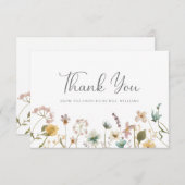 ワイルドフラワーブライダルシャワー サンキューカード (正面/裏面)