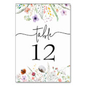 ワイルドフラワーブライダルシャワー テーブルナンバー (裏面)