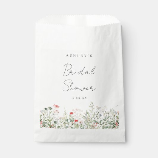 ワイルドフラワーブライダルシャワー フェイバーバッグ (正面)