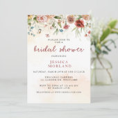 ワイルドフラワーブライダルシャワー、フローラ春、  招待状 (スタンド正面)