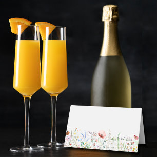 ワイルドフラワーブライダルシャワー プレイスカード