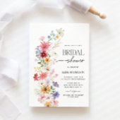 ワイルドフラワーブライダルシャワー、愛の開花 招待状