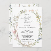 ワイルドフラワーブライダルシャワー 招待状 (正面/裏面)