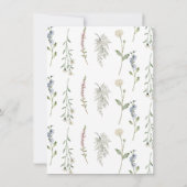 ワイルドフラワーブライダルシャワー 招待状 (裏面)