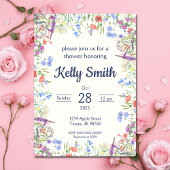 ワイルドフラワーブライダルシャワー 招待状