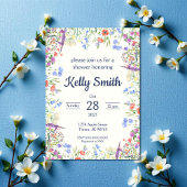 ワイルドフラワーブライダルシャワー 招待状