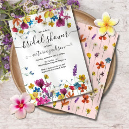 ワイルドフラワーブライダルシャワー 招待状