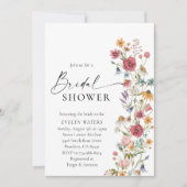 ワイルドフラワーブライダルシャワー 招待状 (正面)