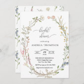 ワイルドフラワーブライダルシャワー 招待状 (正面/裏面)