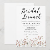 ワイルドフラワーブライダルブランチブライダルシャワー 招待状 (正面/裏面)