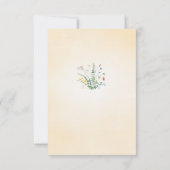 ワイルドフラワーブライトハッピーベビーシャワースプリンルゲスト サンキューカード (裏面)