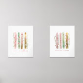 ワイルドフラワーブラシストローク水彩ピンクグリーンゴル (正面)