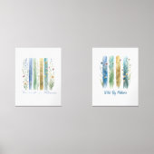 ワイルドフラワーブラシストローク水彩ブルーグリーン (正面)