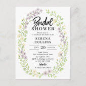 ワイルドフラワーブラシ書道ブライダルシャワー ポストカード (正面)