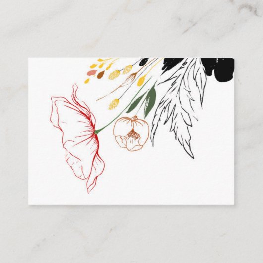 ワイルドフラワーブラック結婚ズ詳細 エンクロージャーカード (裏面)