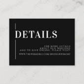 ワイルドフラワーブラック結婚ズ詳細 エンクロージャーカード (正面)