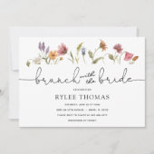 ワイルドフラワーブランチと花嫁シャワー招待状 招待状 (正面)