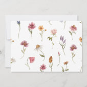 ワイルドフラワーブランチと花嫁シャワー招待状 招待状 (裏面)