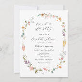 ワイルドフラワーブランチ&バブリーブライダルシャワーインビタ 招待状 (正面)