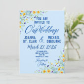 ワイルドフラワーブリスビューティフルフローラオンブルー 招待状 (スタンド正面)