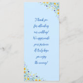 ワイルドフラワーブリスビューティフル結婚フローラ メニュー (裏面)