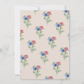 ワイルドフラワーブリーズメイドランチョンカントリーフローラ 招待状 (裏面)