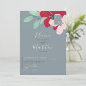 ワイルドフラワーブルゴーニュ&ダスティブルー結婚ズ 招待状 (スタンド正面)