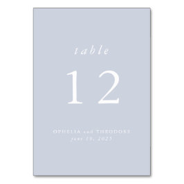 ワイルドフラワーブルーの水色エレガントなウェディングフォト テーブルナンバー