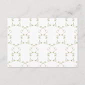 ワイルドフラワーブルーウォーターカラーウェディングレセプション エンクロージャーカード (裏面)