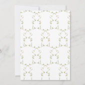 ワイルドフラワーブルーウォーターカラーエレガントな結婚式 招待状 (裏面)