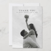 ワイルドフラワーブルーエレガントウェディングサンキューカード 招待状 (正面)