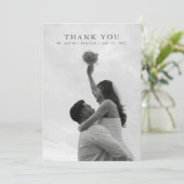 ワイルドフラワーブルーエレガントウェディングサンキューカード 招待状 (スタンド正面)