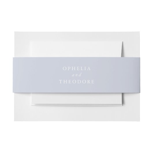 ワイルドフラワーブルーエレガントウェディングスイート 招待状ベリーバンド (正面例)